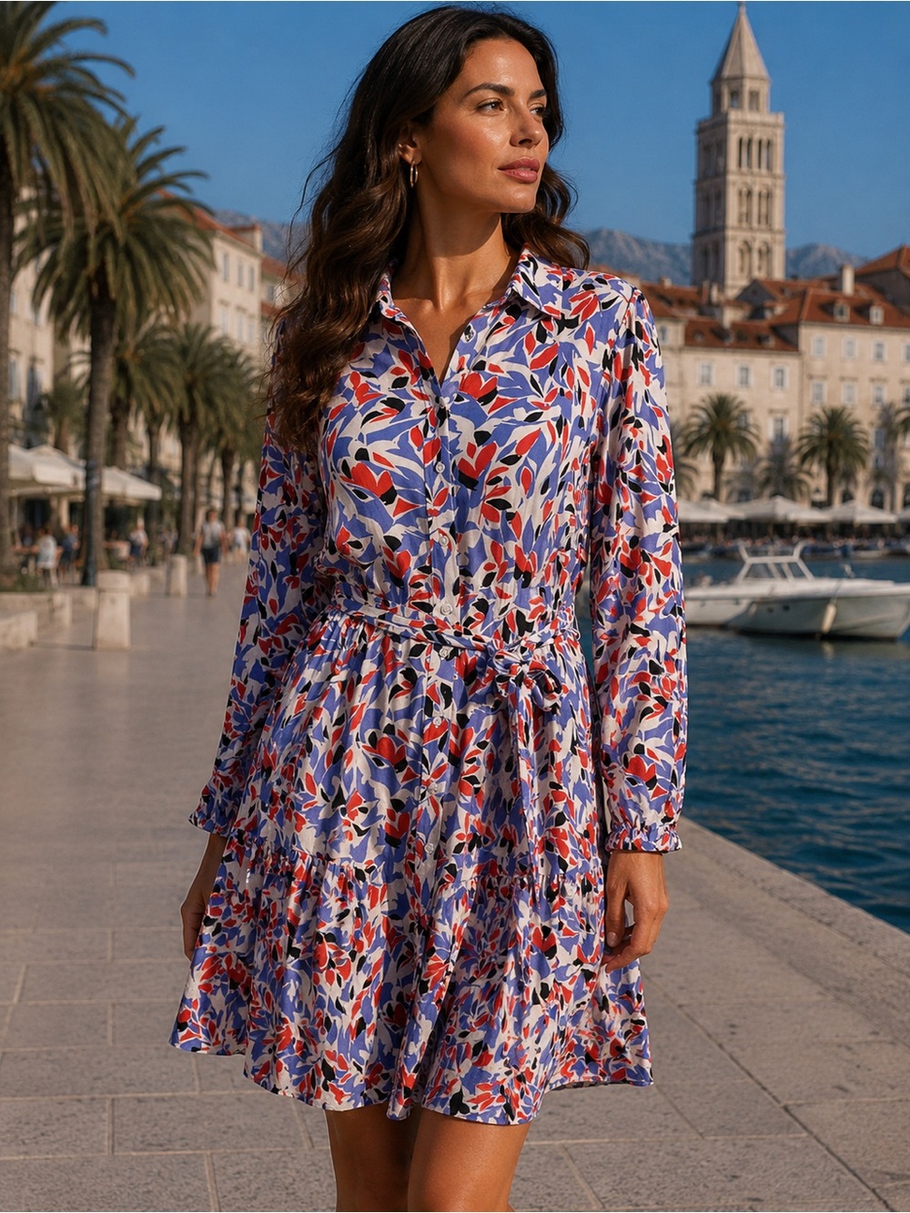 Colorful Patterned Midi Dress 🌷 - Picture 16 of 16